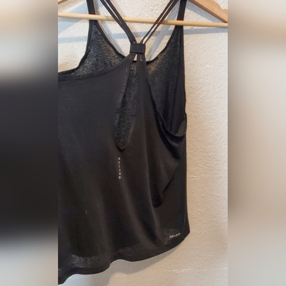 Nike Dri-Fit Black & White Racerback Lightweight Athletic Sports Tank Top Small - Picture 4 of 6